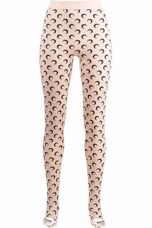 Marine Serre Leggings med heldækkende måne-logotryk