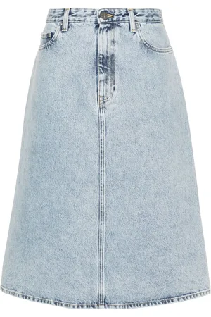 Totême Mellemlang denimnederdel