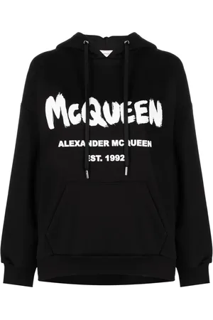 Alexander McQueen Hættetrøje med logotryk og snoretræk