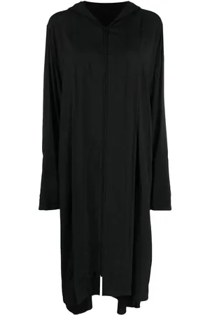 YOHJI YAMAMOTO Asymmetrisk frakke med hætte