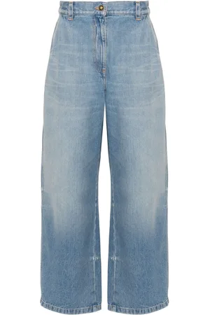Palm Angels Højtaljede jeans med brede ben