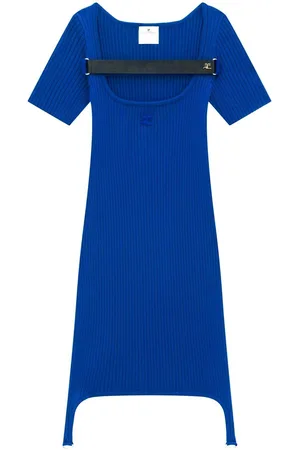 Courrèges Kort maille racer bretelles kjole