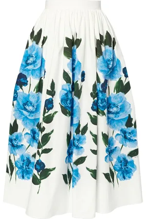 Erdem Midi-nederdel med blomstertryk