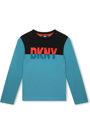 DKNY T-shirt med lange ærmer og logotryk