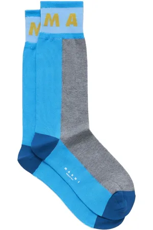 Marni Strømper med intarsiastrikket logo og colourblocking