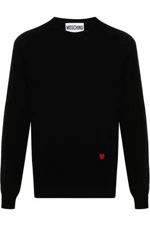 Moschino Intarsia-strikket sweater med hjerte-motiv