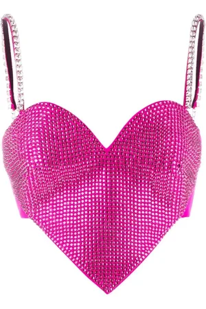 AREA Croptop med krystalhjerte