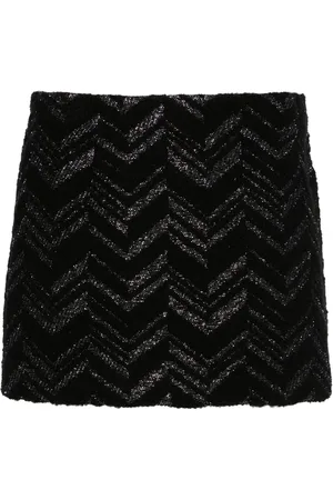 Missoni Kort zigzagvævet nederdel med lurex-detalje