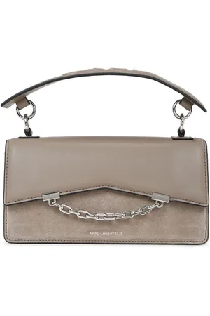 Karl Lagerfeld K/Seven crossbody-taske i grynet ruskind