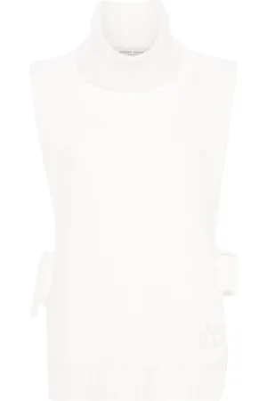 Golden Goose Strikket vest med broderet logo