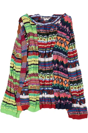Comme des Garçons Trøje i uldblanding med patchwork
