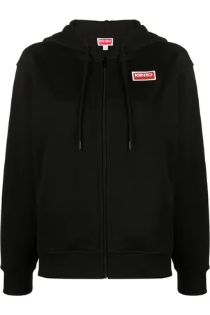 Kenzo Hættetrøje med logotryk og lynlås