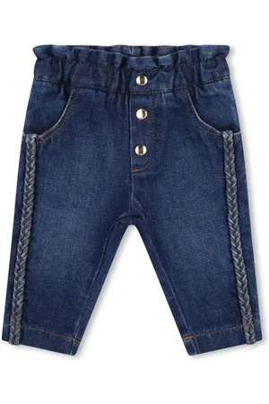 Chloé Flettede jeans med broderet logo