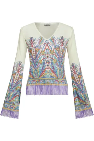 Etro Strikket top med grafisk tryk