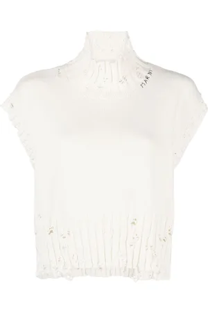 Marni Cropped trøje med slitageeffekt