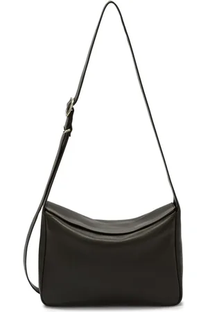 Jil Sander Flap Large skuldertaske i læder