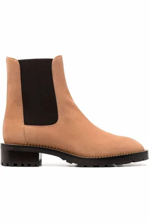 Stuart Weitzman Chelsea-støvler i ruskind med kæde