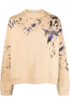 Moschino Sweatshirt med logotryk og malingeffekt