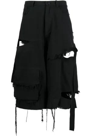 Natasha Zinko Cargo-shorts i denim med råt snit