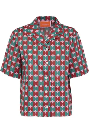 La DoubleJ Pyjamasskjorte med geometrisk tryk
