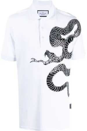 Philipp Plein Polo med grafisk slange-tryk