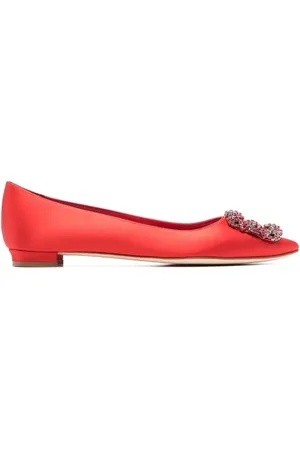 Manolo Blahnik Hangisi ballerinaer med krystalspænde
