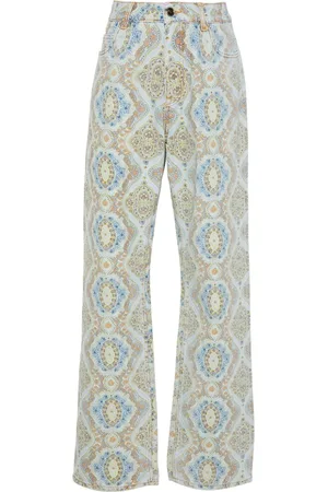 Etro Jeans med paisleytryk og lige ben