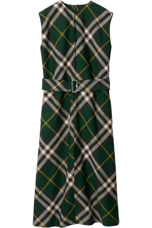 Burberry Ternet mellemlang Nova kjole i uld