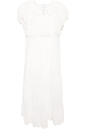 B+AB Broderie-anglaise midi-kjole