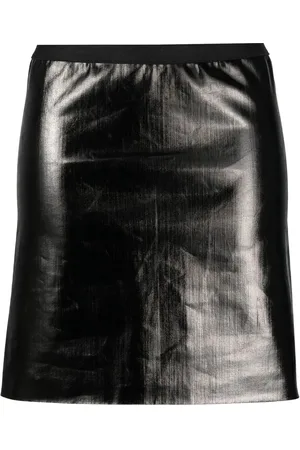 Rick Owens Kort nederdel med skinnende finish