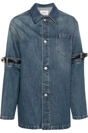 COPERNI Denimskjorte med bælte på ærmerne