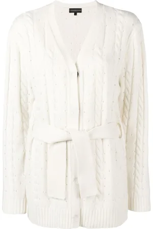 Cashmere In Love Kabelstrikket cardigan i kashmirblanding