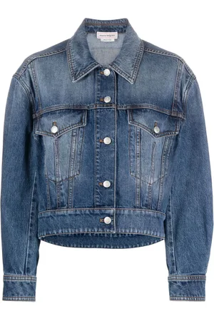 Alexander McQueen Cropped denimjakke