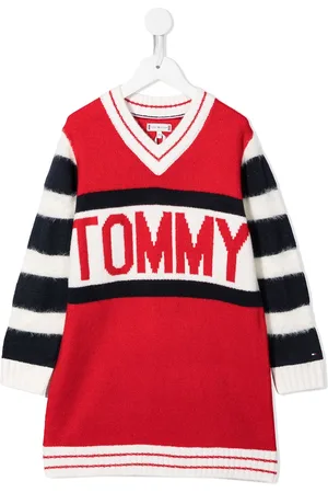 Tommy Hilfiger Intarsia-strikket kjole med logo