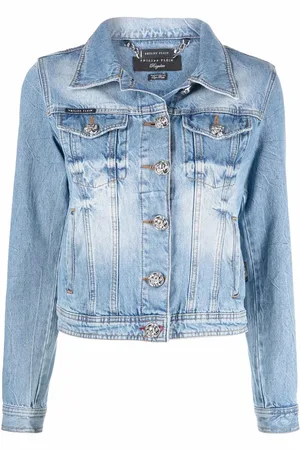 Philipp Plein Denimjakke med logoplade