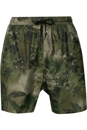 Roberto Cavalli Badeshorts med tigertand og kamuflagetryk