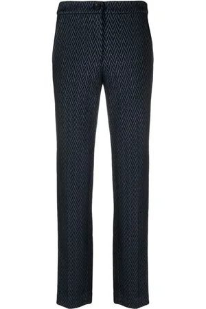 Emporio Armani Cropped bukser med zigzag-mønster