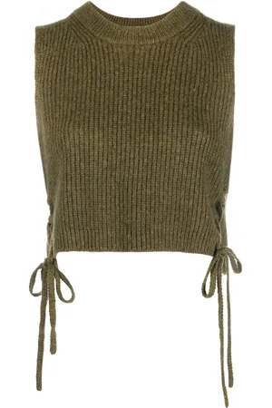 Altuzarra Ribbet cropped Amani top med snøre