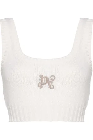 Palm Angels Strikket top med monogram