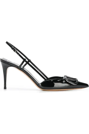 VALENTINO GARAVANI VLOGO detalje, spids tå, slingback-rem med spændelukning, stilethæl, indersål med logo.