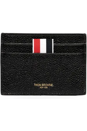 Thom Browne Kortholder i læder med grosgrain-detalje