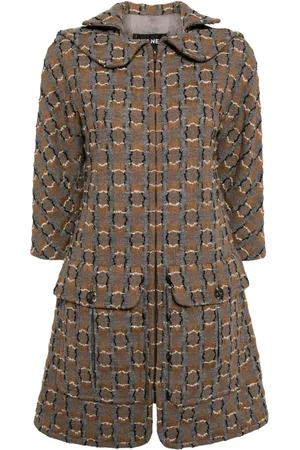 CHANEL Enkeltradet frakke i tweed