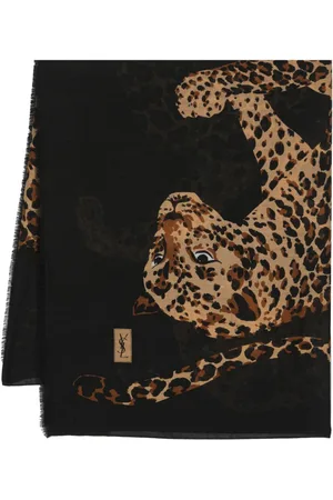 Saint Laurent Tørklæde med leopardtryk fra 1970