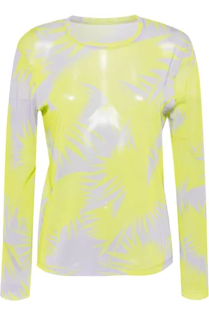 PLEATS PLEASE ISSEY MIYAKE Piquant T-shirt i tyl med abstrakt tryk