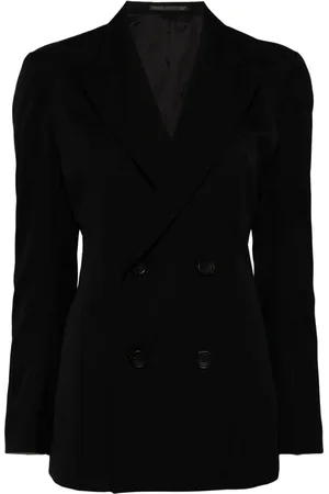 YOHJI YAMAMOTO Dobbeltradet blazer med plisseret detalje