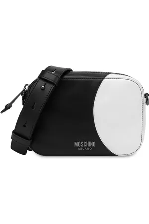 Moschino Skuldertaske i læder med colourblocking