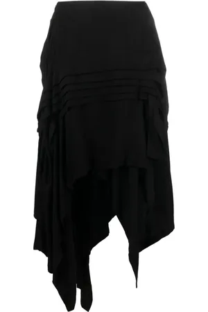 YOHJI YAMAMOTO Mellemlang asymmetrisk nederdel