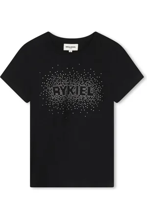 Sonia Rykiel Enfant T-shirt med rhinsten-logo