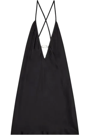 Diesel Mayra-D camisole i satin med logoplade