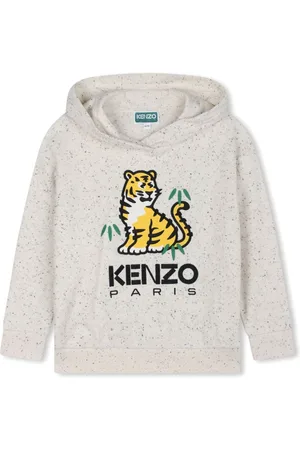 Kenzo Hættetrøje i frotté med tigerbroderi